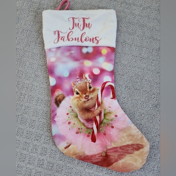 Festive Squirrel Christmas Stocking - Picture 1 of 3